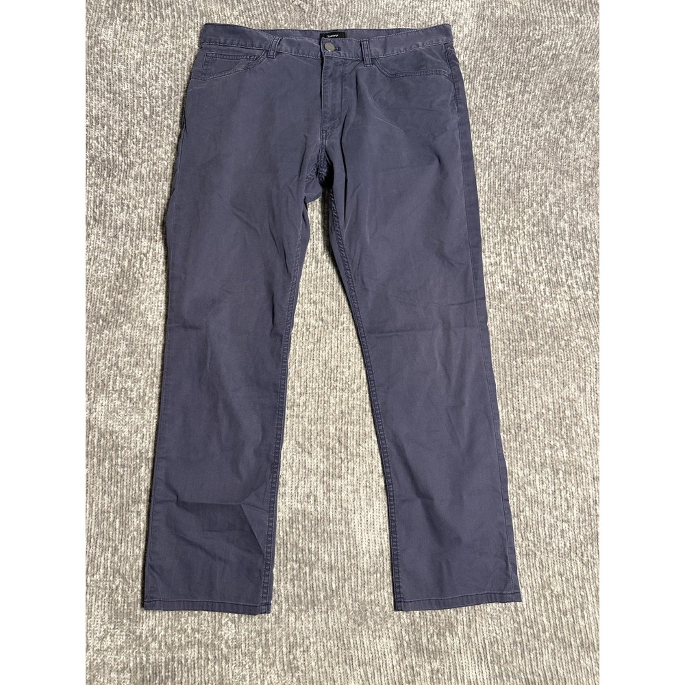 Theory Hayden Straight Slim Fit pants Mens 34 Blue Stretch Twill Casual Chinos